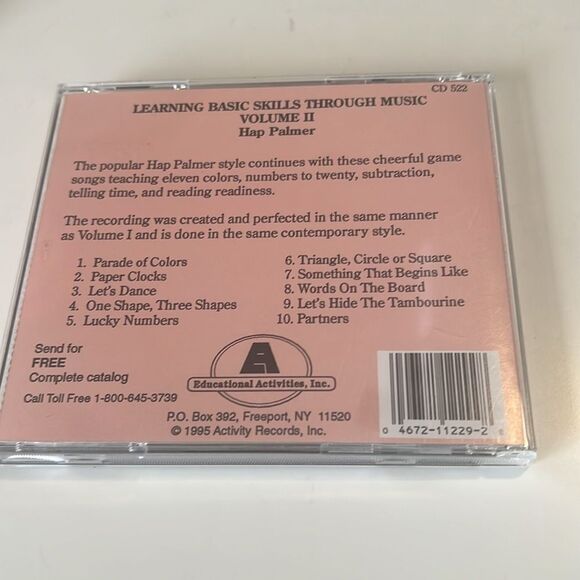 Hap Palmer Learning Basic Skills Through Educational Music CD - Picture 3 of 3